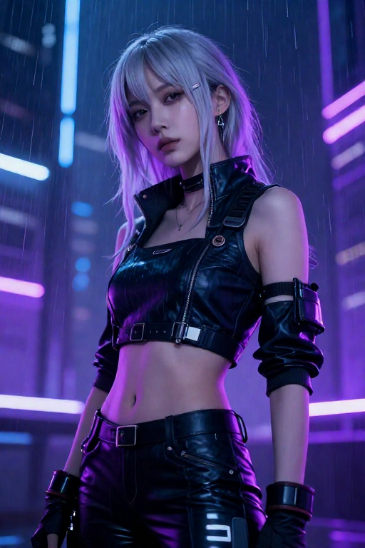 AI-generated image: Neon cityscape